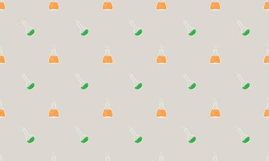 Farklı aksesuarlara sahip renkli arkaplan