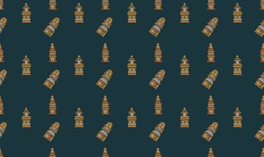 Farklı aksesuarlara sahip renkli arkaplan