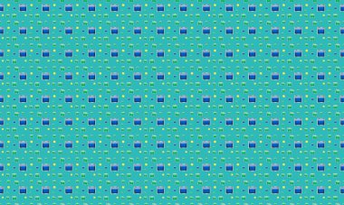 Farklı aksesuarlara sahip renkli arkaplan