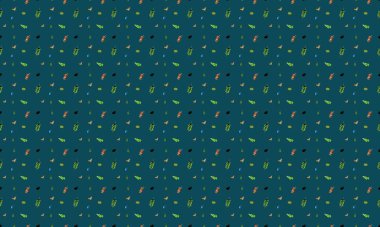 Farklı aksesuarlara sahip renkli arkaplan