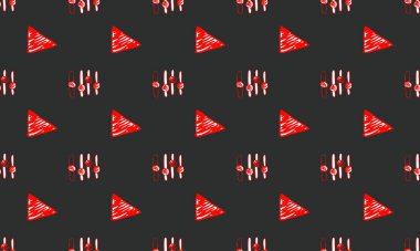 Farklı aksesuarlara sahip renkli arkaplan