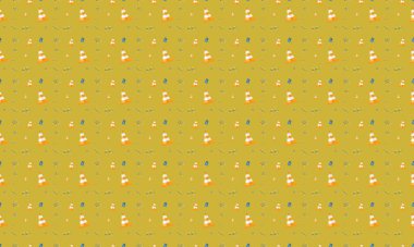 Farklı aksesuarlara sahip renkli arkaplan