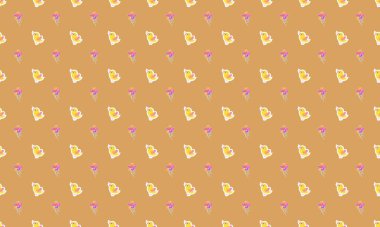 Farklı aksesuarlara sahip renkli arkaplan