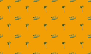 Farklı aksesuarlara sahip renkli arkaplan