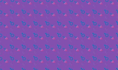 Farklı aksesuarlara sahip renkli arkaplan