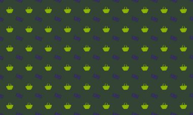 Farklı aksesuarlara sahip renkli arkaplan