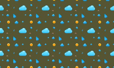 Farklı aksesuarlara sahip renkli arkaplan