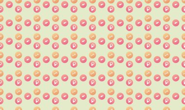 Farklı aksesuarlara sahip renkli arkaplan