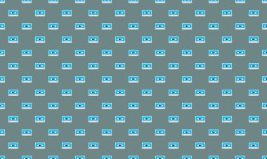 Farklı aksesuarlara sahip renkli arkaplan