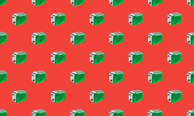 Farklı aksesuarlara sahip renkli arkaplan