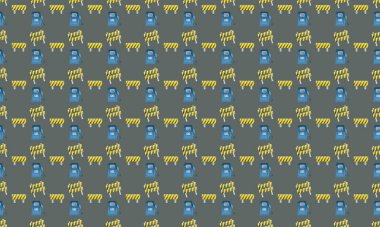 Farklı aksesuarlara sahip renkli arkaplan