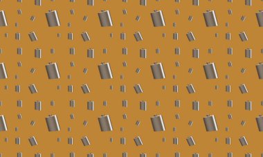 Farklı aksesuarlara sahip renkli arkaplan