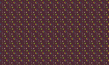 Farklı aksesuarlara sahip renkli arkaplan