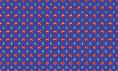 Farklı aksesuarlara sahip renkli arkaplan