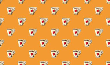 Farklı aksesuarlara sahip renkli arkaplan