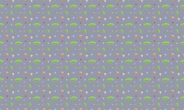 Farklı aksesuarlara sahip renkli arkaplan