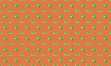 Farklı aksesuarlara sahip renkli arkaplan