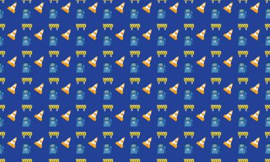 Farklı aksesuarlara sahip renkli arkaplan