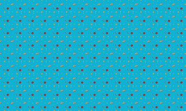 Farklı aksesuarlara sahip renkli arkaplan