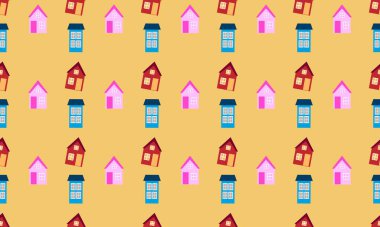 Farklı aksesuarlara sahip renkli arkaplan