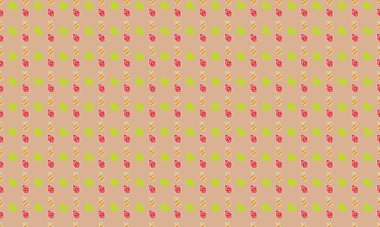 Farklı aksesuarlara sahip renkli arkaplan