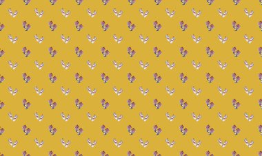 Farklı aksesuarlara sahip renkli arkaplan