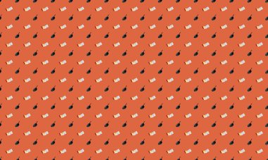 Farklı aksesuarlara sahip renkli arkaplan