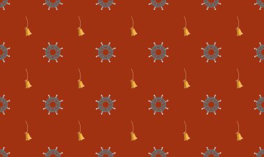 Farklı aksesuarlara sahip renkli arkaplan