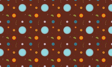 Farklı aksesuarlara sahip renkli arkaplan