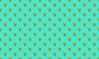 Farklı aksesuarlara sahip renkli arkaplan