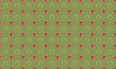 Farklı aksesuarlara sahip renkli arkaplan