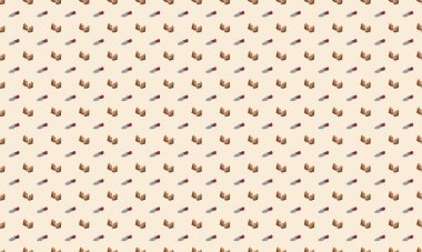 Farklı aksesuarlara sahip renkli arkaplan