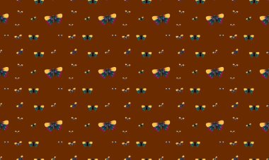 Farklı aksesuarlara sahip renkli arkaplan