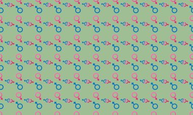 Farklı aksesuarlara sahip renkli arkaplan