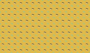 Farklı aksesuarlara sahip renkli arkaplan