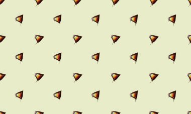 Farklı aksesuarlara sahip renkli arkaplan