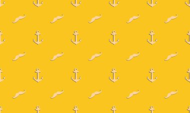 Farklı aksesuarlara sahip renkli arkaplan