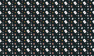 Farklı aksesuarlara sahip renkli arkaplan