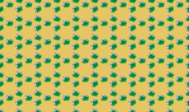 Farklı aksesuarlara sahip renkli arkaplan