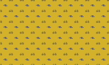 Farklı aksesuarlara sahip renkli arkaplan