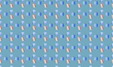 Farklı aksesuarlara sahip renkli arkaplan