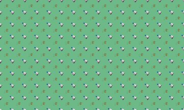 Farklı aksesuarlara sahip renkli arkaplan