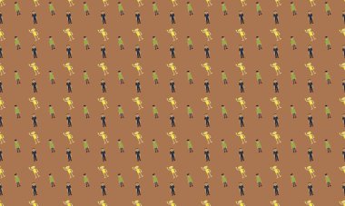 Farklı aksesuarlara sahip renkli arkaplan