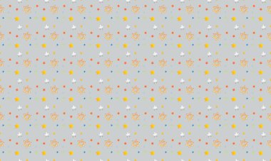 Farklı aksesuarlara sahip renkli arkaplan