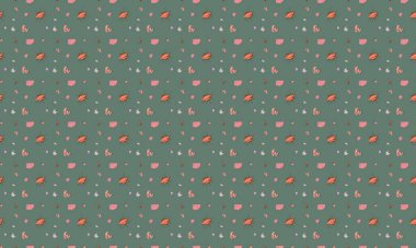 Farklı aksesuarlara sahip renkli arkaplan