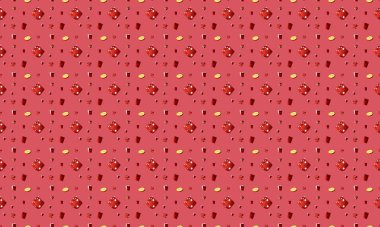 Farklı aksesuarlara sahip renkli arkaplan