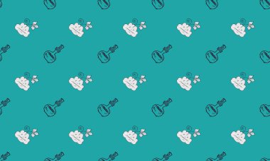 Farklı aksesuarlara sahip renkli arkaplan