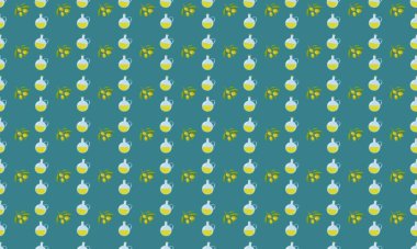 Farklı aksesuarlara sahip renkli arkaplan