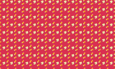 Farklı aksesuarlara sahip renkli arkaplan