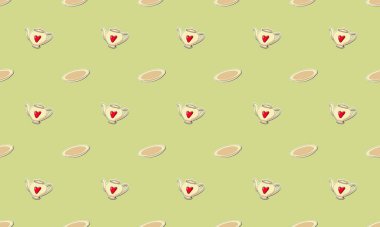 Farklı aksesuarlara sahip renkli arkaplan